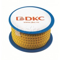 Колечко маркировочное земля, 4-8мм. черное на желтом DKC AZS412BY