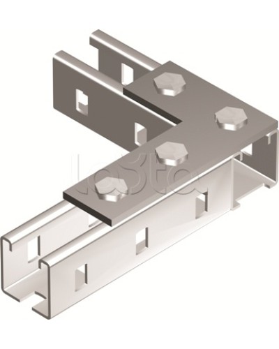 Пластина соединительная L-обр., длина 90х140 мм, 4отв., горячеоцинкованная DKC BMD1022HDZ в Москве Аксессуары для лотков Pintop.ru