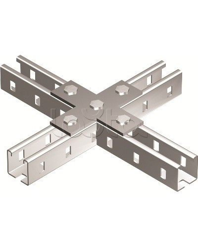 Пластина соединительная Х-обр., горячеоцинкованная DKC BMD1041HDZ в Москве Аксессуары для лотков Pintop.ru