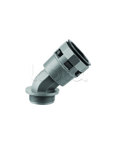 Муфта 45 грд. труба-коробка DN 23 мм, М25х1,5, полиамид, цвет черный DKC PAL23M25N в Москве Повороты, муфты, тройники Pintop.ru