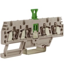 Зажим, 2 ввод/2 вывода, серый 2,5 кв.мм, с размыкателем DKC ZHMS10GR