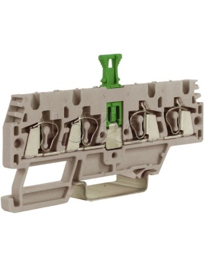 Зажим, 2 ввод/2 вывода, серый 2,5 кв.мм, с размыкателем DKC ZHMS10GR в Москве Держатели, клипсы, скобы Pintop.ru