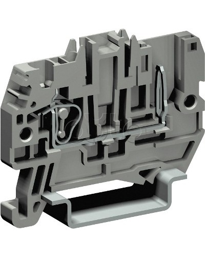 Пружинная проходная клемма со штыревым контактом. Серая. 2,5 кв. мм. DKC ZHVP300GR-RET в Москве Аксессуары для лотков Pintop.ru