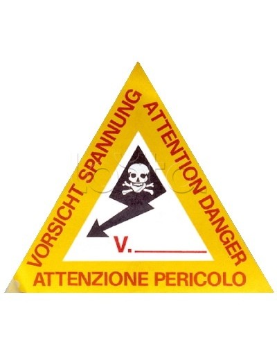 Предупреждающая табличка 120мм DKC ZTA002 в Москве Аксессуары для лотков Pintop.ru