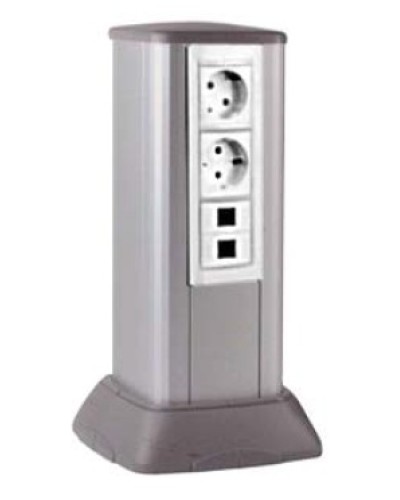 Миниколонна алюминиевая 0,35 м, цвет светло-серебристый металлик DKC 19531 в Москве Коммутационные изделия Pintop.ru