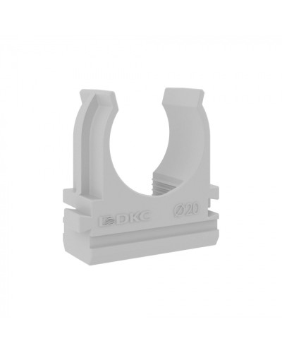 Держатель-клипса быстрого монтажа, для крепления труб, ф20мм, пластик, RAL 7035 DKC 51020M в Москве Держатели, клипсы, скобы Pintop.ru