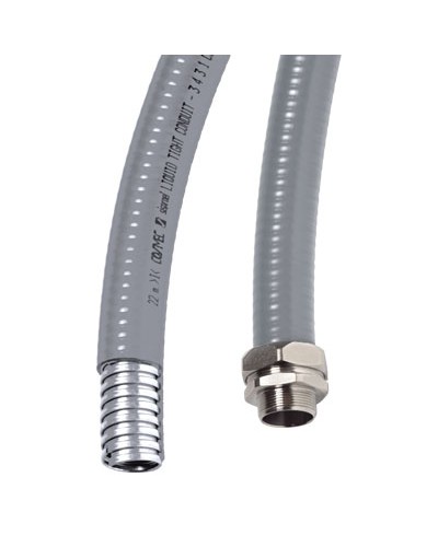 Металлорукав DN 20мм в гладкой ПВХ изоляции, Dвн 20,5 мм, Dнар 27,0,IP66, 50 м, цвет серый DKC 6070R-22 в Москве Крепежные изделия Pintop.ru