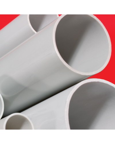 Труба глад. жесткая атмосферостойкая ПВХ 32 мм 3 м тяжёлая серый 30 м DKC 63532UF в Москве Гладкая труба Pintop.ru