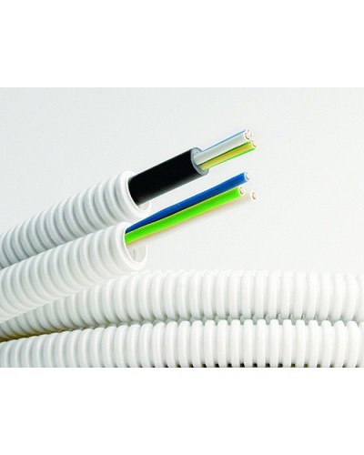 Электротруба ПВХ гибкая гофр. д.16мм, цвет серый, с кабелем ВВГнг(А)-LS 3х1,5мм² РЭК ГОСТ+, 50м DKC 9L91650 в Москве Труба гофрированная Pintop.ru