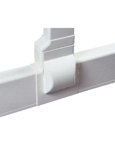 Тройник для плинтусного короба 100х40 мм с отводом на короб 90х40 мм, белый DKC AIR10047 в Москве Повороты, муфты, тройники Pintop.ru