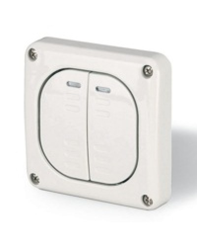 Выключатель однополюсный, двухклавишный DKC DIS1373022 в Москве Аксессуары для стоек и шкафов Pintop.ru