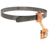 Держатель для труб универсальный D=(0-200)мм Cu и полоса нерж. cталь EKF PROxima (lp-33220-cu)
