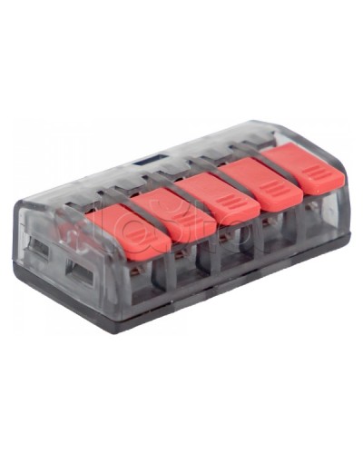 Клемма СМК 221-415 5 отверстий 0.2-4.0 мм2 (50шт.) EKF PROxima (plc-smk-221-415) в Москве Клеммные колодки Pintop.ru