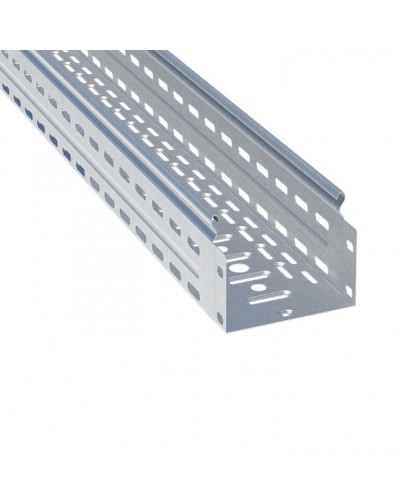 Лоток перфорированный 100х100х3000-0,7 мм EKF (L10010001) в Москве Кабельные лотки Pintop.ru