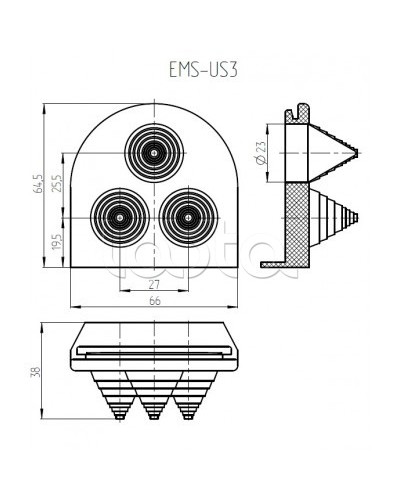 Ввод кабельный Elbox EMS-US3 в Москве Аксессуары для стоек и шкафов Pintop.ru