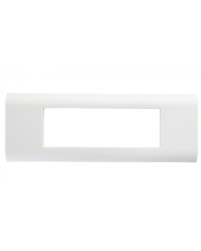 Рамка горизонтальная французский стандарт 6 модулей 45 × 22,5 мм, белый Eurolan (16M-00-26WT) в Москве Комбинированные настенные розетки Pintop.ru