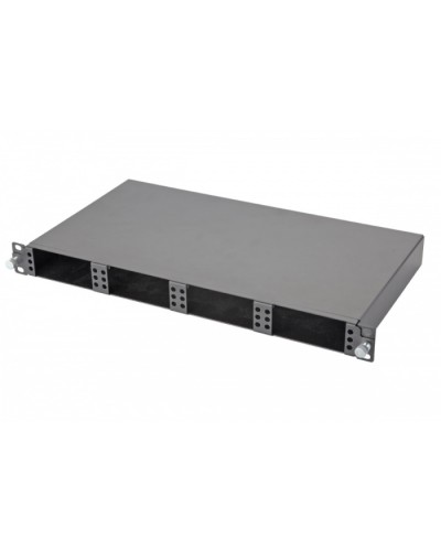 Панель 47M-20-00-01BL Eurolan Оптическая MTP выдвижная 19” 1U, на 4 кассеты, серия 1 в Москве Кроссы оптические Pintop.ru