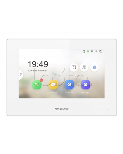 IP видеодомофон сенсорный Hikvision DS-KH6320-LE1/White(B) в Москве Абонентские IP устройства Pintop.ru