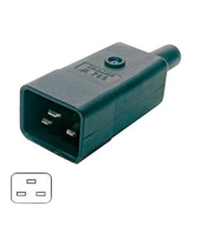 Разъем IEC 60320 C20 220В 16A на кабель Hyperline CON-IEC320C20 в Москве Коммутационные изделия Pintop.ru
