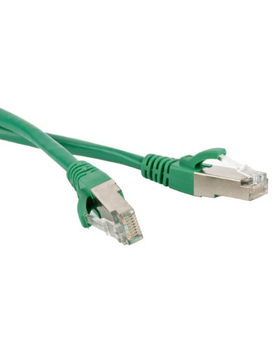 Патч-корд экранированный Hyperline PC-LPM-STP-RJ45-RJ45-C6-1.5M-LSZH-GN в Москве Патчкорды (медные) Pintop.ru