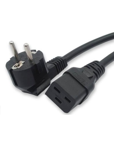 Кабель питания 1,8 м Hyperline PWC-IEC19-SHM-1.8-BK в Москве Патч-корды и пигтейлы Pintop.ru