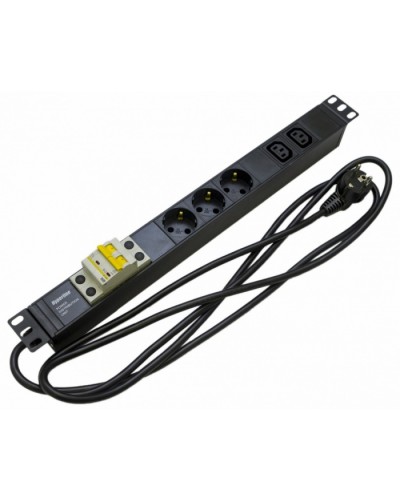 Блок розеток Hyperline SHE19-3SH-2IEC-B-2.5EU в Москве Блоки розеток Pintop.ru