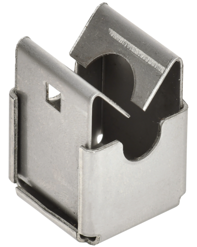 Держатель проводника круглого 8мм безболтовой нержавеющая сталь IEK (ZDP80-20-1-08) в Москве Крепеж Pintop.ru