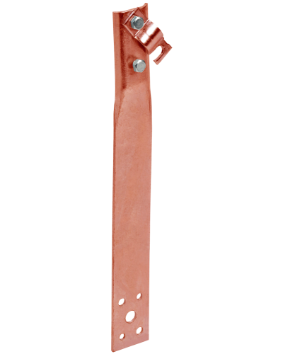 Держатель проводника круглого 6-10мм винтовой прямой h=80мм медь IEK (ZDP86-50-1-16-80) в Москве Крепеж Pintop.ru