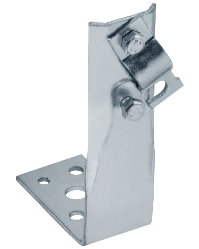 Держатель проводника круглого 6-10мм винтовой угловой h=150мм оцинкованная сталь HDZ IEK (ZDP87-14-1-16-150) в Москве Крепеж Pintop.ru