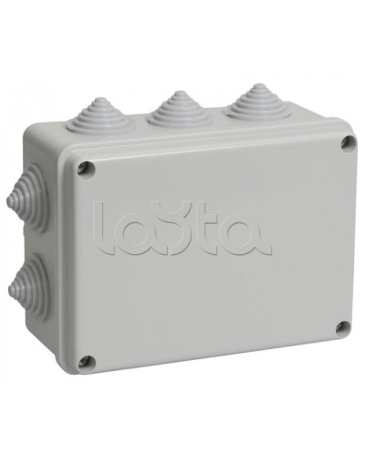 Коробка распаячная KM41241 для о/п 150x110x70мм IP44 10 кабель вводов IEK (UKO10-150-110-070-K41-44) в Москве Распределительные коробки Pintop.ru