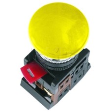 Кнопка AEA-22 Гриб желтая без подсветки 1з+1р IEK BBG30-AEA-K05