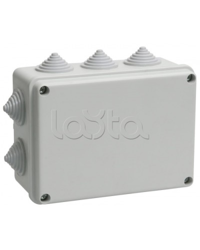 Коробка КМ41242 распаячная для о/п (RAL7035, 10 гермовводов) IEK UKO10-150-110-070-K41-55 в Москве Распределительные коробки Pintop.ru