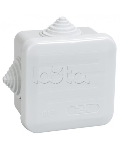 Коробка КМ41236 распаячная для о/п (RAL7035, 4 гермоввода, защелкивающаяся крышка) IEK UKOZ11-070-070-040-K41-44 в Москве Распределительные коробки Pintop.ru