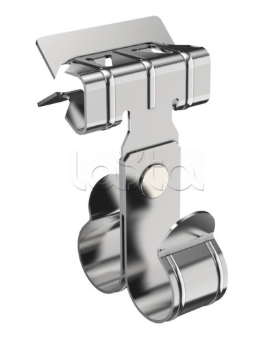 Зажим балочный 8-14мм под трубу 25мм двойной HDZ IEK (CME40-BZTD-025-HDZ) в Москве Крепежные изделия Pintop.ru