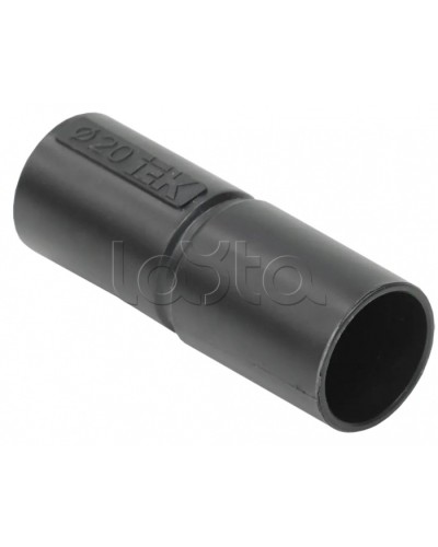 Муфта труба-труба GI20G черный IEK (CTA10D-GIG20-K02-100) в Москве Повороты, муфты, тройники Pintop.ru