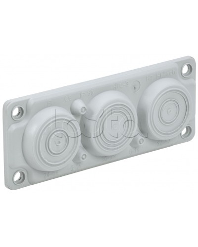 TITAN Ввод кабельный мембр. 6 отв. d=6-59мм IP65 серый IEK (TI-00D-MC-006-65) в Москве Аксессуары для стоек и шкафов Pintop.ru