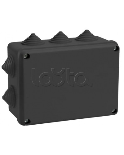 Коробка расп. КМ41242 150х110х70мм IP55 10 вв. черная IEK (UKO11-150-110-070-K02-55) в Москве Распределительные коробки Pintop.ru