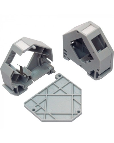 Бокс на DIN-рейку для установки модуля типа Keystone, серый LANMASTER (LAN-DRF-10K/BX-GY) в Москве Патч-корды и пигтейлы Pintop.ru