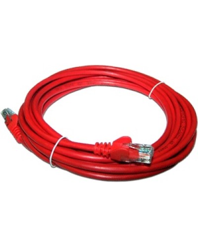 Патч-корд RJ45 - RJ45, 4 пары, UTP, категория 5е, 3 м, красный, LSZH LANMASTER LAN-PC45/U5E-3.0-RD в Москве Патч-корды и пигтейлы Pintop.ru