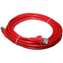 Патч-корд RJ45 - RJ45, 4 пары, UTP, категория 6, 2 м, красный, LSZH LANMASTER LAN-PC45/U6-2.0-RD