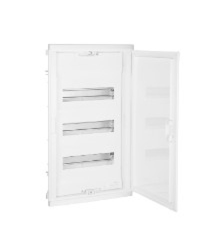 Щит встраиваемый Nedbox с округленной дверью белой RAL 9010 1 рейка 36+2 модуля Legrand 001413 в Москве Щиты электрические Pintop.ru