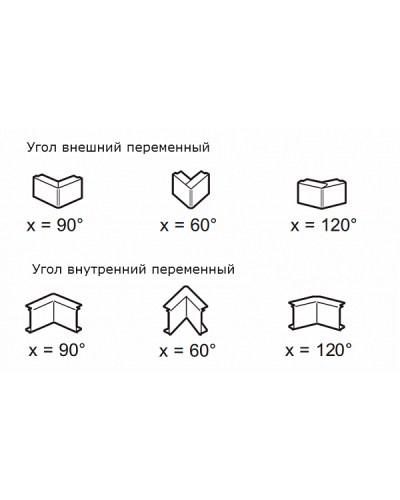 Угол внутренний/внешний переменный для мини-канала 32х12.5 LEGRAND 030251 в Москве Аксессуары для кабель-канала Pintop.ru