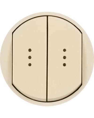 Лицевая панель для выключателя двойного с индикацией слоновая кость Celiane Legrand 066211 в Москве Аксессуары для кабель-канала Pintop.ru