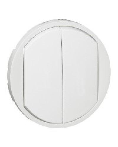 Лицевая панель для выключателя двойного белый Celiane Legrand 068002 в Москве Аксессуары для кабель-канала Pintop.ru