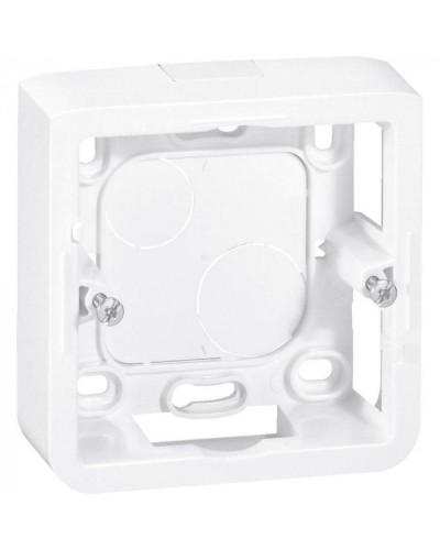 Коробка накладная, глубина 30 мм, белая Mosaic Legrand 080280 в Москве Аксессуары для кабель-канала Pintop.ru