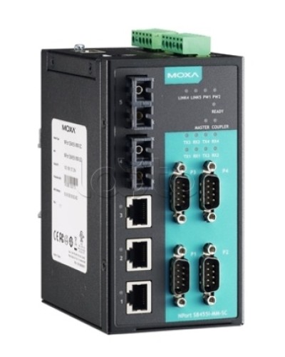 Сервер 4-портовый RS-232/422/485 в Ethernet Moxa NPort S8455I-SS-SC в Москве Дополнительное оборудование для ОПС Pintop.ru