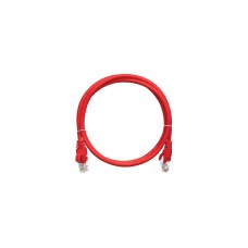 Шнур коммутационный 2хRJ45/8P8C, U/UTP, 4 пары, Кат.5е, LSZH, красный (0,5м) NIKOMAX NMC-PC4UD55B-005-C-RD