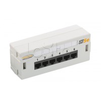 Патч-панель 19", 6xRJ45NIKOMAX (NMC-WP06UD2-GY)