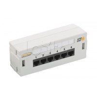 Патч-панель 19", 6xRJ45 NIKOMAX (NMC-WP06UE2-GY)