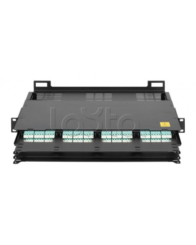 Оптический кросс 19 MTP/MPO NIKOMAX (NMF-RP12-BLANK-CT-MTP-1U-BK) в Москве Кросс оптический Pintop.ru